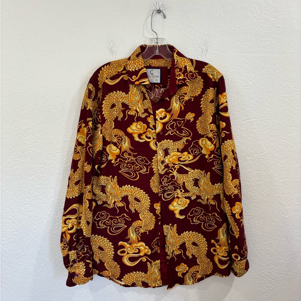 Suslo Couture Dragon Print Shirt